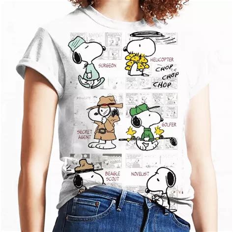 Playera Dama Snoopy Profesiones Envío gratis