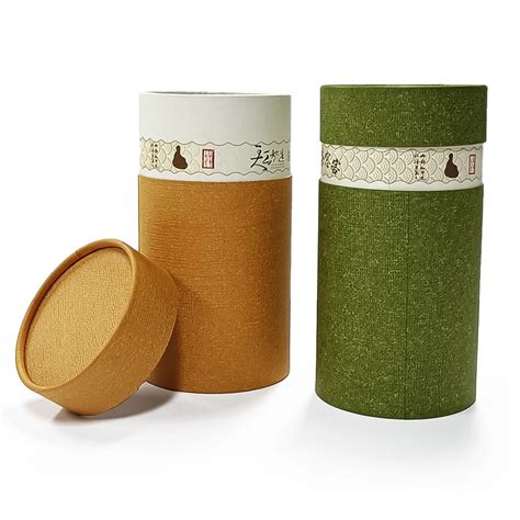 Custom Printing Eco Friendly Cylinder Packaging Box Coffee Tea Loose