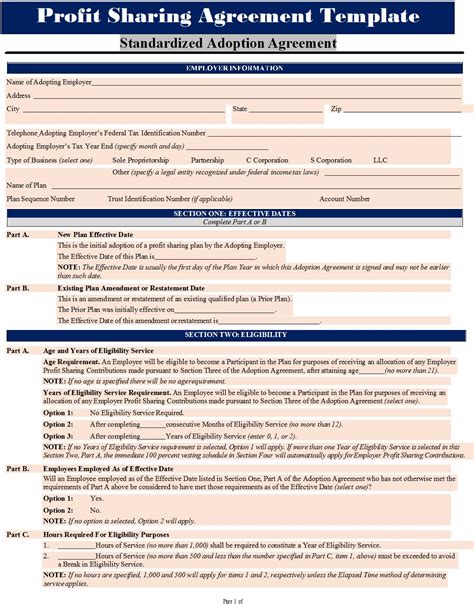 Cost Sharing Agreement Template