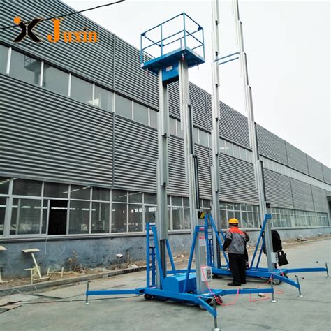 200kg Double Mast Aluminum Lift Table Portable Man Lift China Aerial