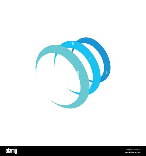 Curves Loop 3d Flat Abstract Logo Vector Stock Vector Image Art Alamy