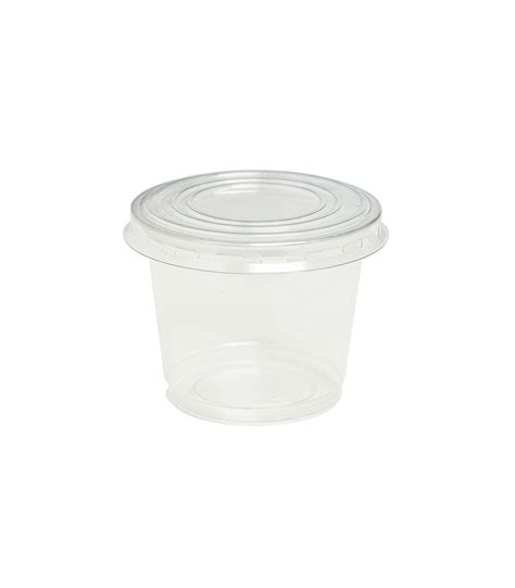 Pot Plastique Pet Transparent Avec Couvercle D Me Et Trou H Mm Ml