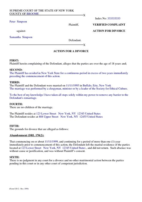 What Are Separation Agreement Templates Free Sample Example