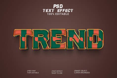 Fichier Psd D Effet De Style De Texte De Tendance Psd Premium