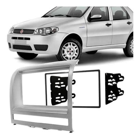 Moldura Painel DVD 2 Din MP5 Central Multimidia Fiat Palio Siena Strada