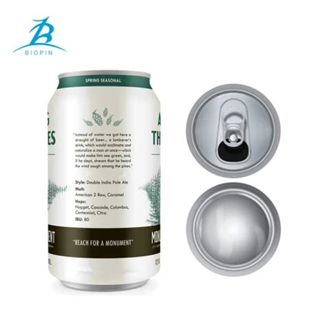 Blank Beverage Aluminium Beer Juice Cans Printed 330ml Standard Can