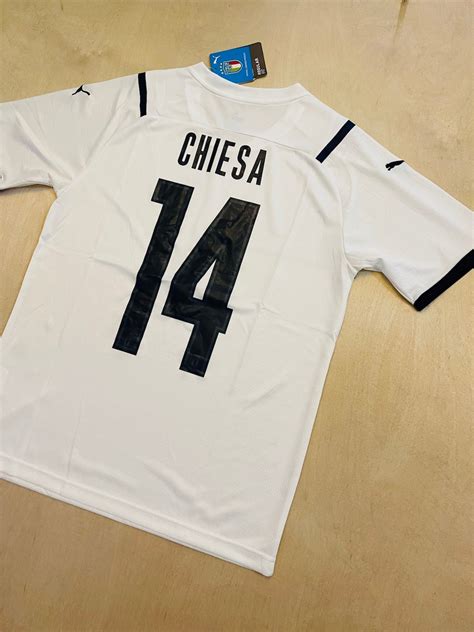 Chiesa 14 Italy Away Soccer Jersey Euro Cup 2021 Etsy