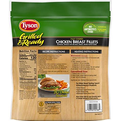 Tyson Grilled And Ready Chicken Breast Fillets 19 Oz Frozen Pricepulse