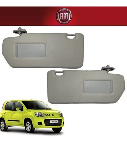 Par Quebra Sol Fiat Uno Way 2013 Cinza Claro Espelho Frete grátis