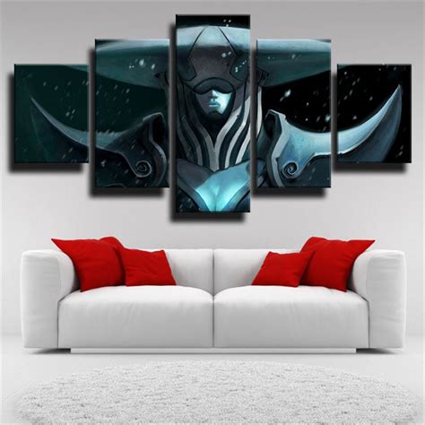 League Of Legends The Ice Witch Lissandra Black Canvas Wall Art