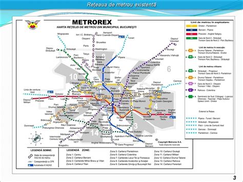 Harta Metrorex Noua - Harta Fizica