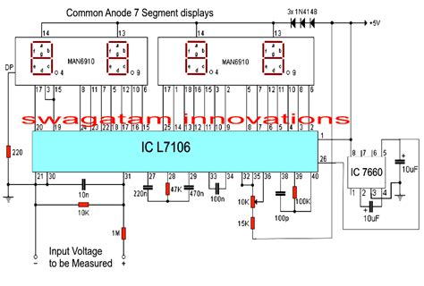 Simple Digital Voltmeter Circuit