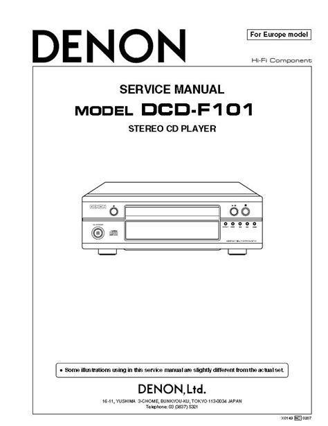 Denon DCD F101 Ver 1 Service Manual PDF SBTDN2035