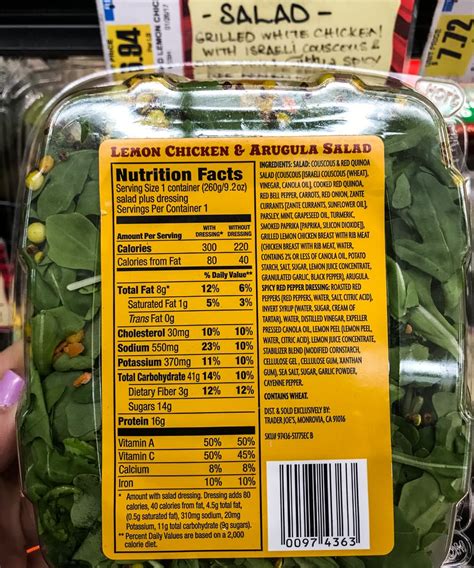 Lemon Chicken And Arugula Salad 4 Best Trader Joes Salads 2019