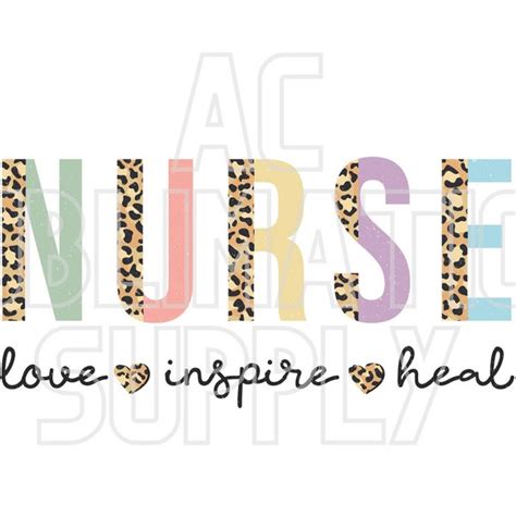 Nurse Sublimation Transfers Etsy