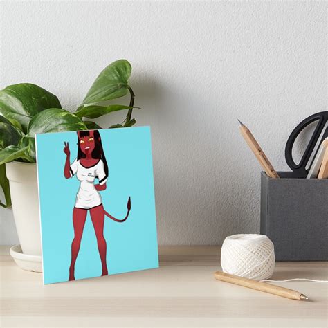 Meru The Succubus Cute Girl Art Board Print For Sale By Boscioguidena Redbubble