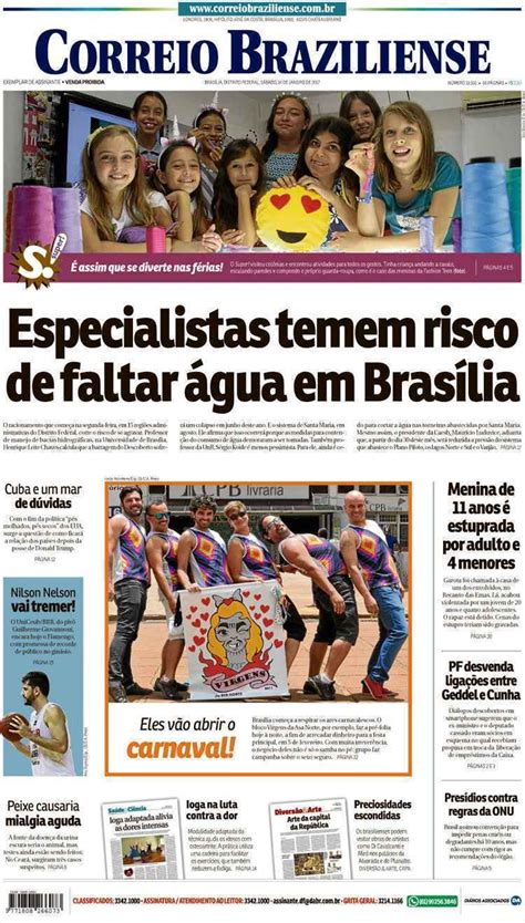 Confira A Capa Do Jornal Correio Braziliense Do Dia 14 01 2017