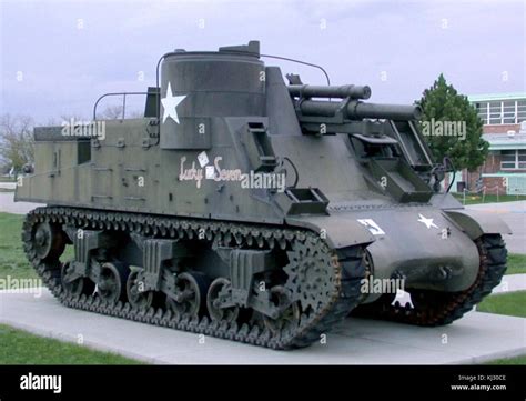 M7 Priest Self Propelled 105 Millimeter Howitzer Tank Stock Photo Alamy