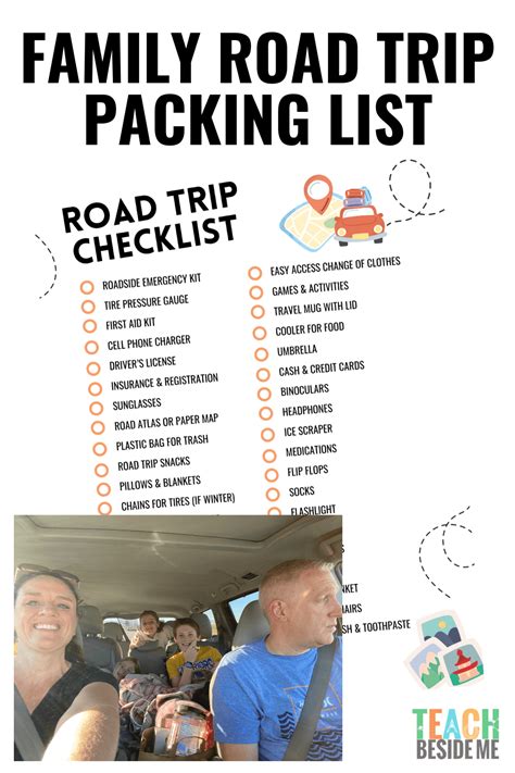 Printable Family Road Trip Packing List - Teach Beside Me