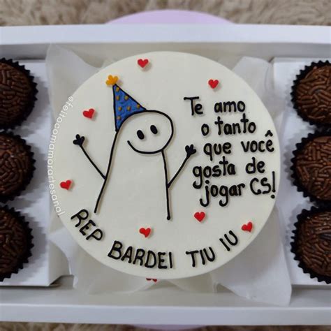 Bentô Cake Te amo o tanto que você gosta de jogar CS Feito