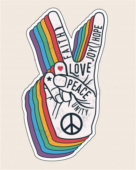 Premium Vector Peace Hand Gesture Sign With Words On It Peace Love