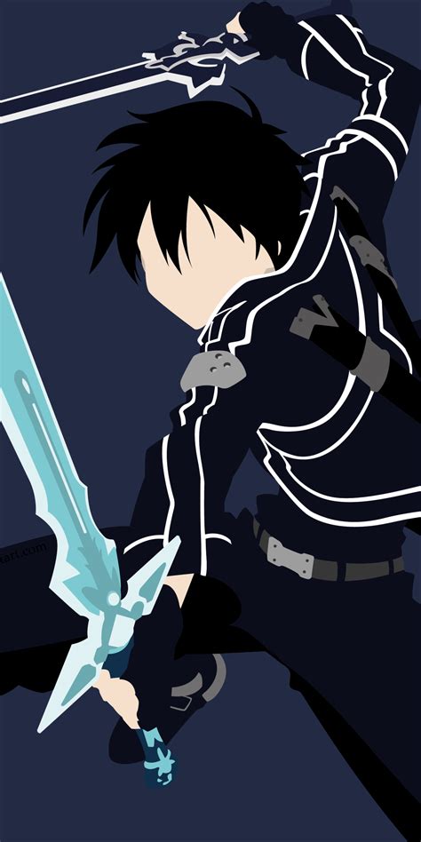 Anime Sword Art Online Kazuto Kirigaya Kirito Sword Art Online