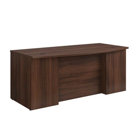 Sauder Affirm Engineered Wood Bowfront Executive Desk In Noble Elm