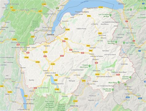 Carte de la Haute-Savoie - Haute-Savoie carte des villes, relief, tourisme