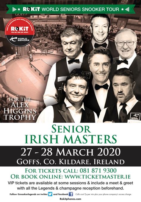 ROKiT Seniors Irish Masters 2020 – New dates | The WPBSA World Seniors Tour