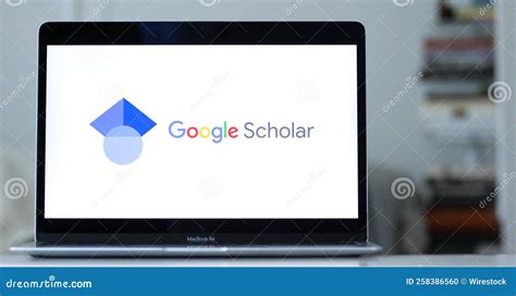 Logo Of Google Scholar Displayed On The Screen Of A Laptop Editorial ...