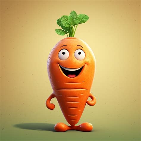 ai generated carrot cartoon royalty  stock illustration