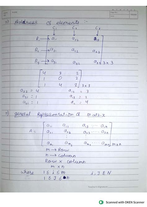 Solution Matrices Part Types Of Matrices Exercise Studypool