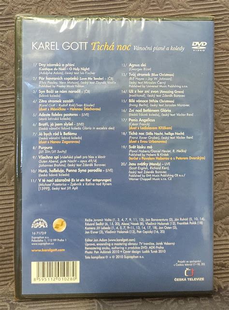 DVD Karel Gott Vánoční písně a koledy NOVÉ VE FOLII Aukro