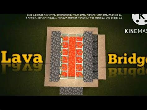 How To Make Lava Bridge In Minecraft Minecraft Youtube