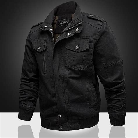 Buy Men Winter Military Army Pilot Bomber Jacket Long Sleeve Tactical