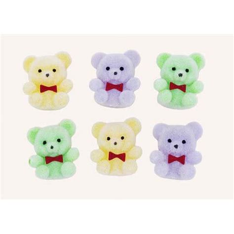 Darice Miniature Flocked Teddy Bears 1 Inches Assorted Colors