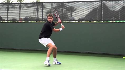 Swawrinka Backhand In Slow Motion Youtube