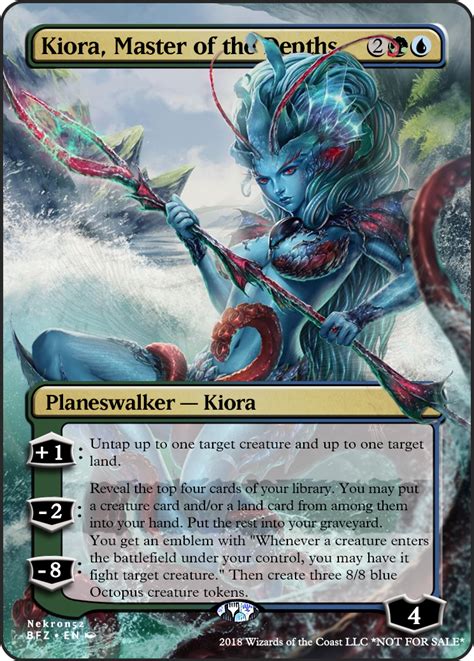 Kiora Master Of The Depths Mtg Altered Art Magic The Gathering