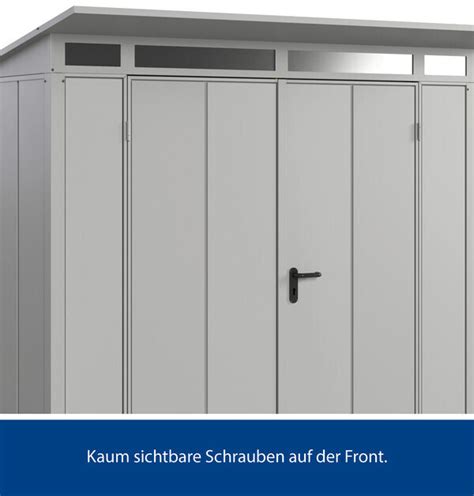 Hörmann Berry Modern Typ 1 mit Pultdach Doppeltür weißaluminium ab 3