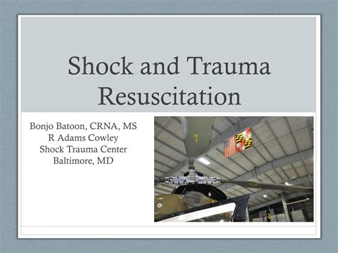 Shock And Trauma Resuscitation