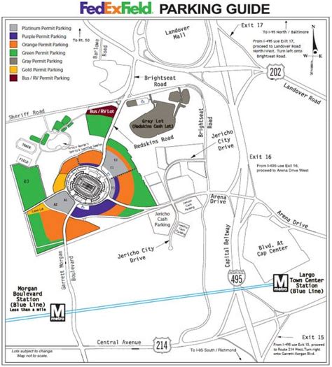 3Fedexfield Parking - Stadium Parking Guides