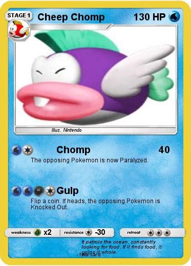 Pokémon Cheep Chomp 11 11 Chomp My Pokemon Card