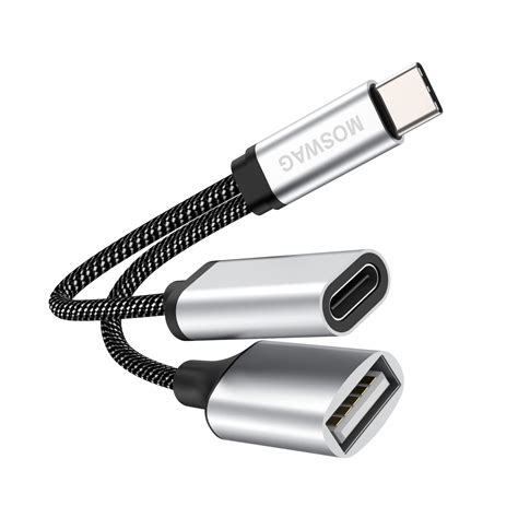 Amazon Moswag Adaptador Usb C Otg Divisor Usb Tipo C Con Usb C