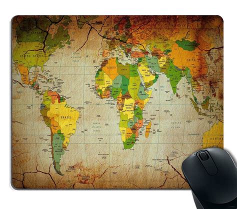 Gaming Mouse Pad Custom World Map Mousepad Mouse Pad Mat Non Slip