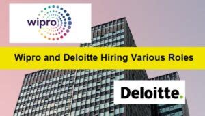 Wipro And Deloitte Hiring Various Roles With Work From Home Any