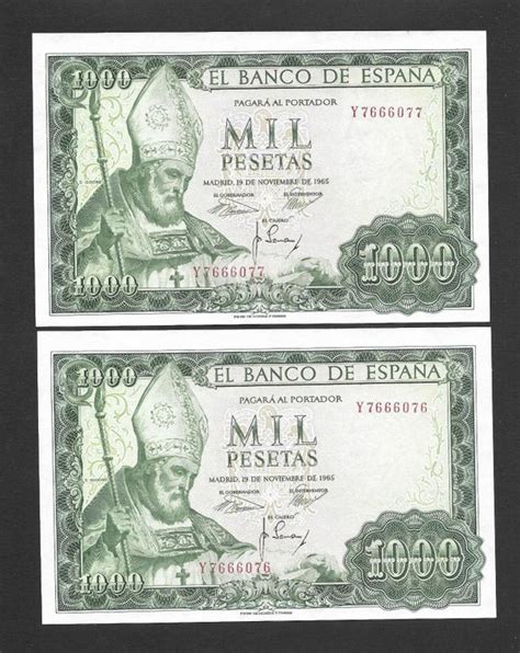 Spain 2 X 1000 Pesetas 1965 Consecutive Pick 151 Catawiki