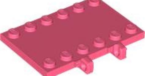 LEGO Part 6317511 65133 Plate 4x6 With Vertical Stub Vibrant Coral