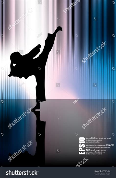 Karate Poster Abstract Background Eps10 Stock Vector (Royalty Free ...