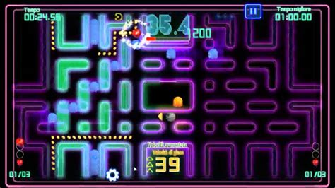 Pac Man Championship Edition DX Plus Time Trial 1 Minute Gameplay