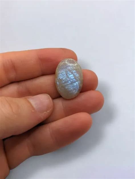 CABOCHON OVALE EN pierre de lune arc en ciel péristérite pour